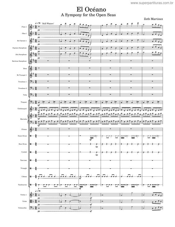 Partitura da música El Oceano