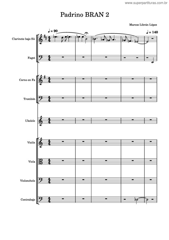 Partitura da música El Padrino