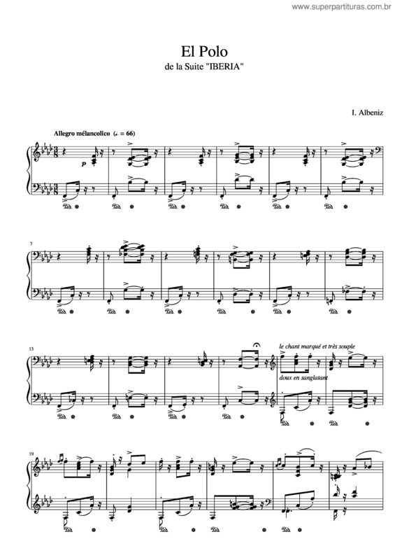 Partitura da música El Polo From Iberia