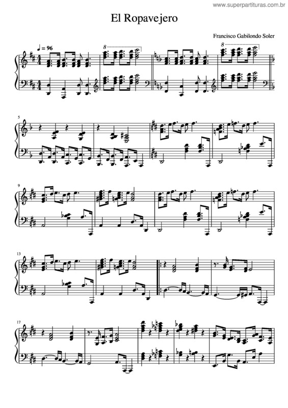 Partitura da música El Ropavejero