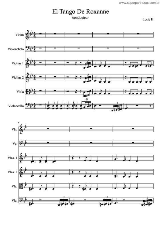 Partitura da música El Tango De Roxanne v.4