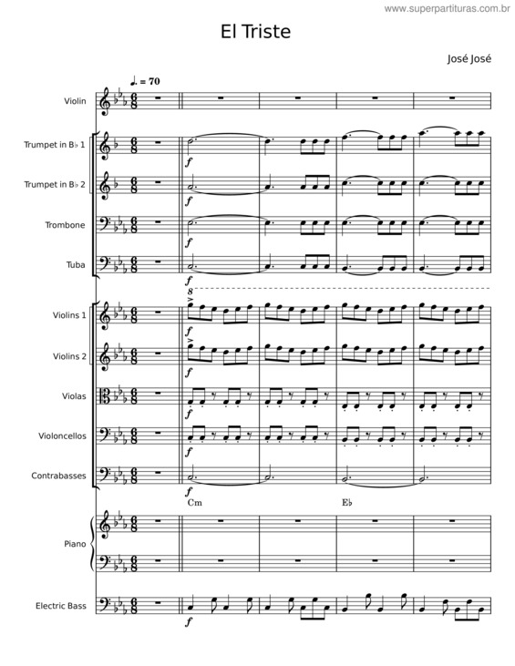 Partitura da música El Triste v.6