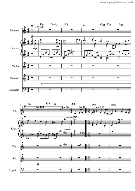 Partitura da música El