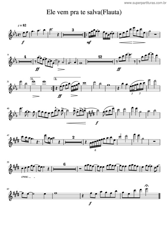 Partitura da música Ele Vem Pra Te Salva v.2