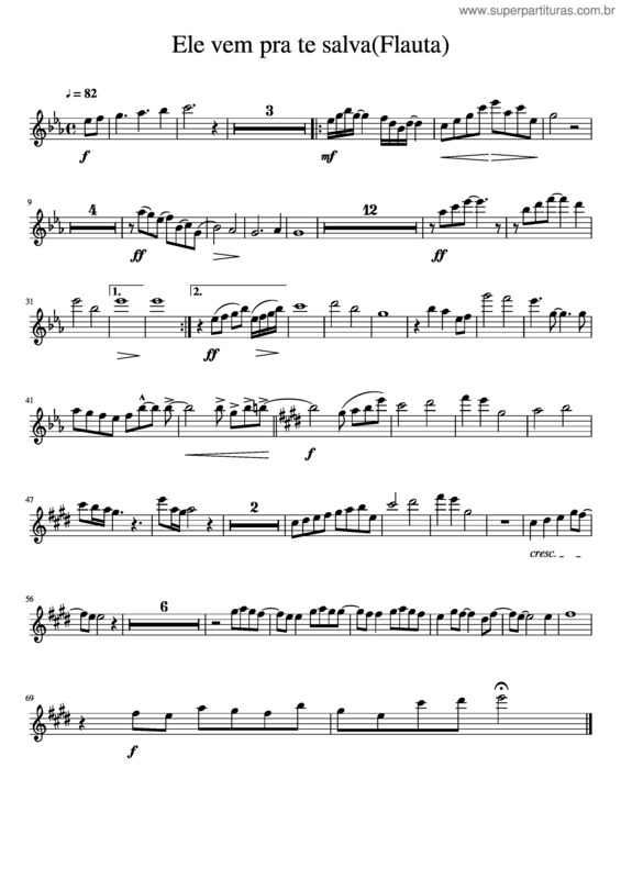 Partitura da música Ele Vem Pra Te Salva