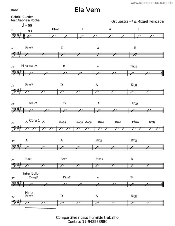 Partitura da música Ele Vem v.9