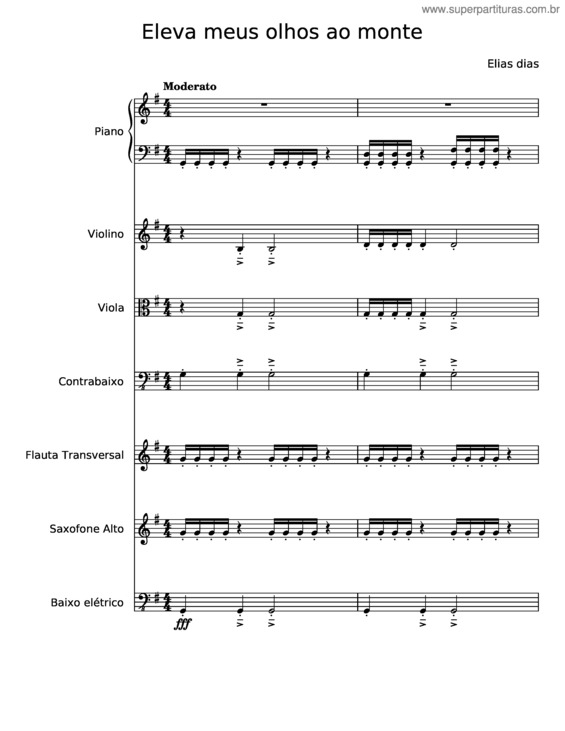 Partitura da música Elevo Meus Olhos Ao Monte