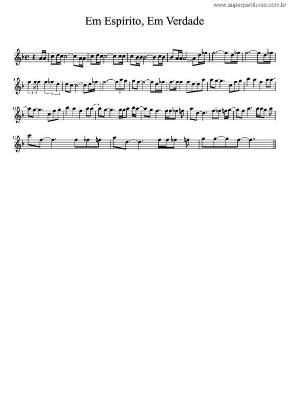 Partitura da música Em Espírito, Em Verdade v.7