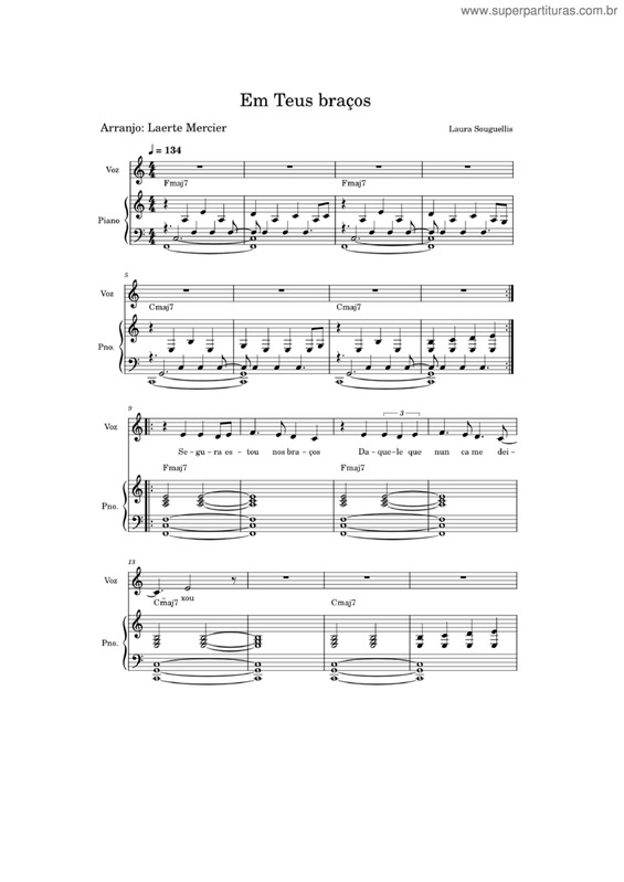 Partitura da música Em Teus Braços v.11