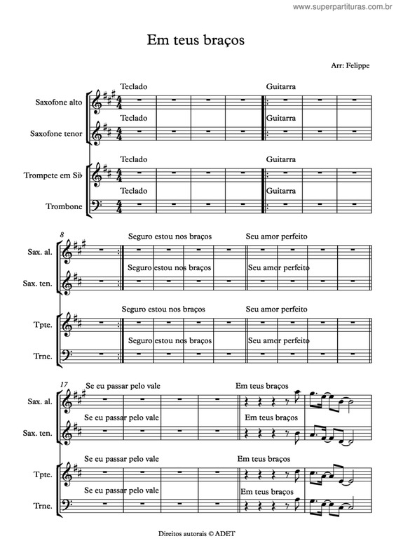 Partitura da música Em Teus Braços v.7