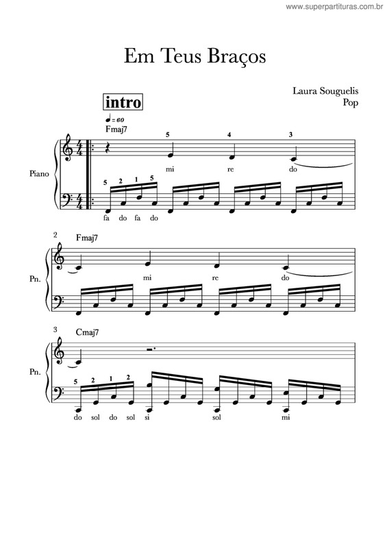 Partitura da música Em Teus Braços v.8