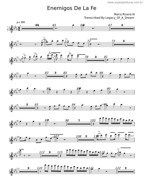 Partitura da música Enemigos De La Fe