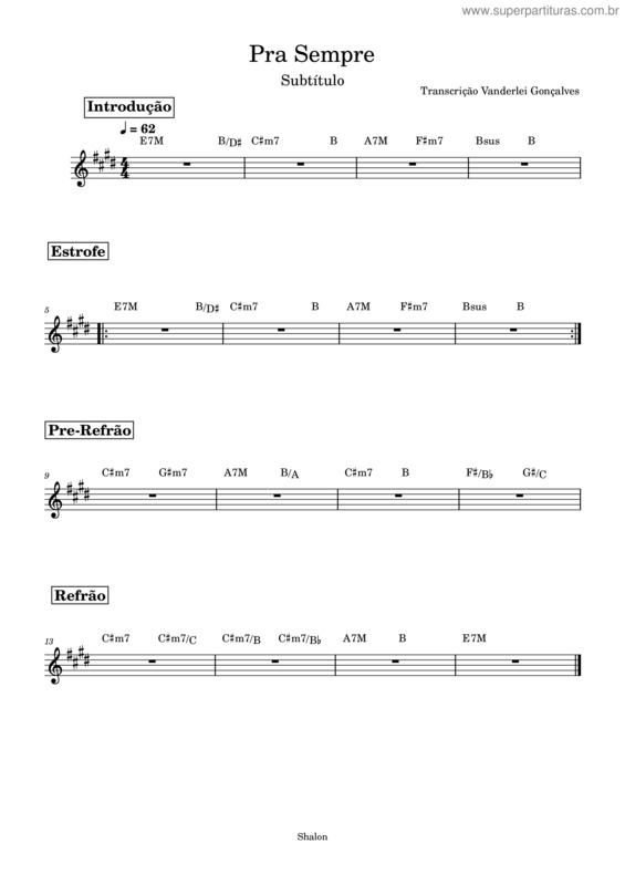 Partitura da música Entretons Entretons