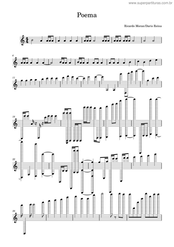 Partitura da música Épico