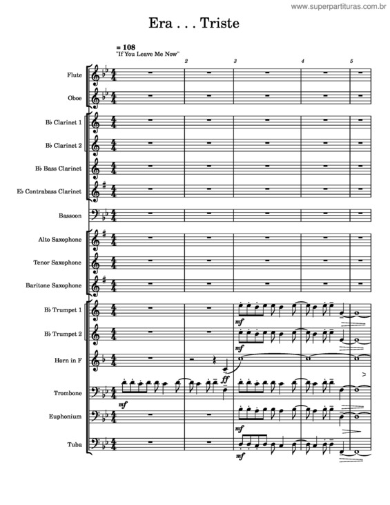 Partitura da música Era . . . Triste