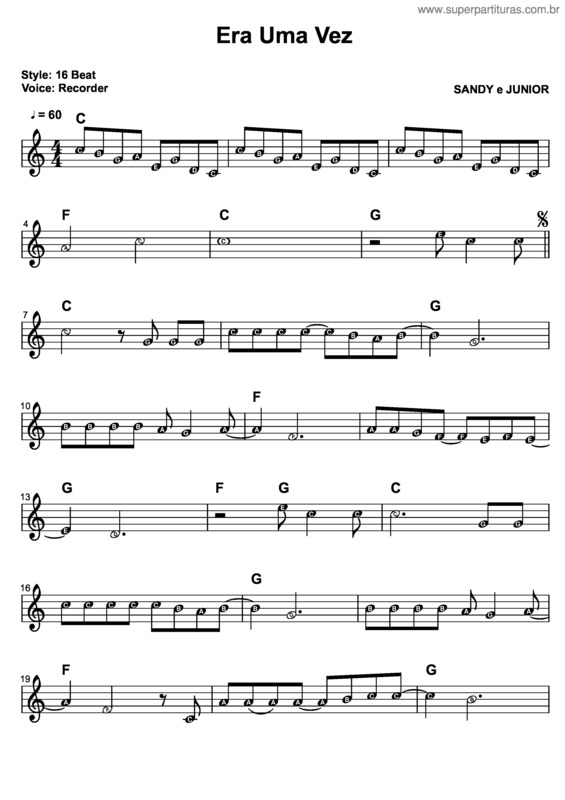 Partitura da música Era Uma Vez v.13