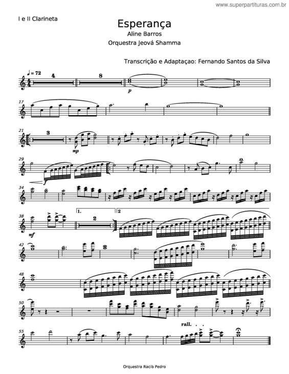 Partitura da música Esperança v.9