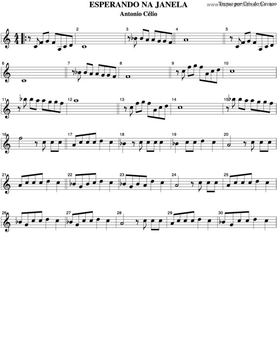 Partitura da música Esperando Na Janela v.10