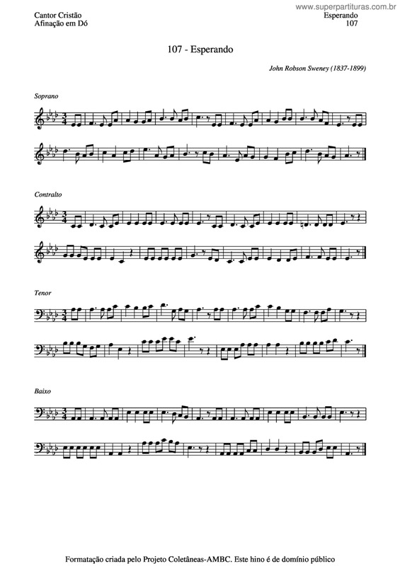 Partitura da música Esperando v.2