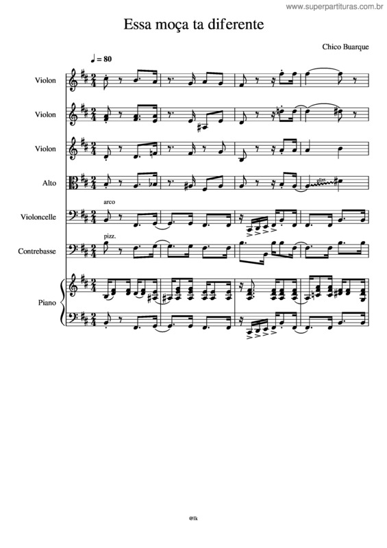 Partitura da música Essa Moca Ta Diferente v.3