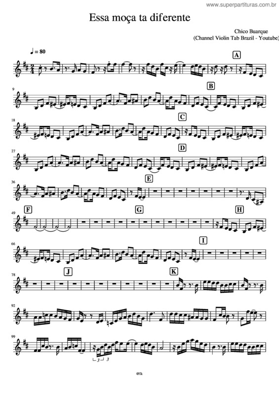 Partitura da música Essa Moça Ta Diferente v.4