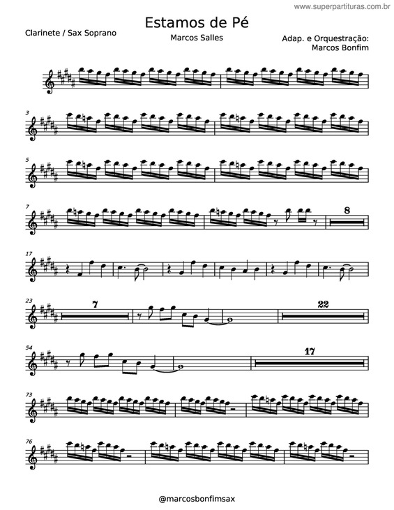 Partitura da música Estamos De Pé v.3