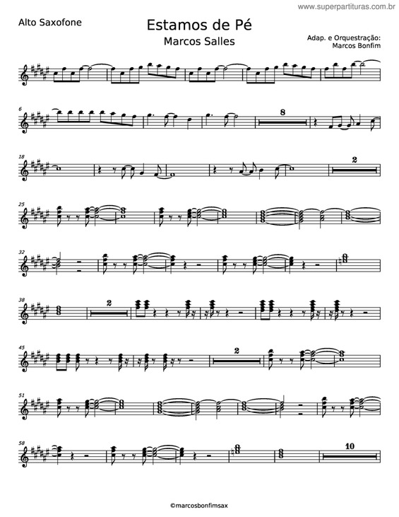 Partitura da música Estamos De Pé v.4