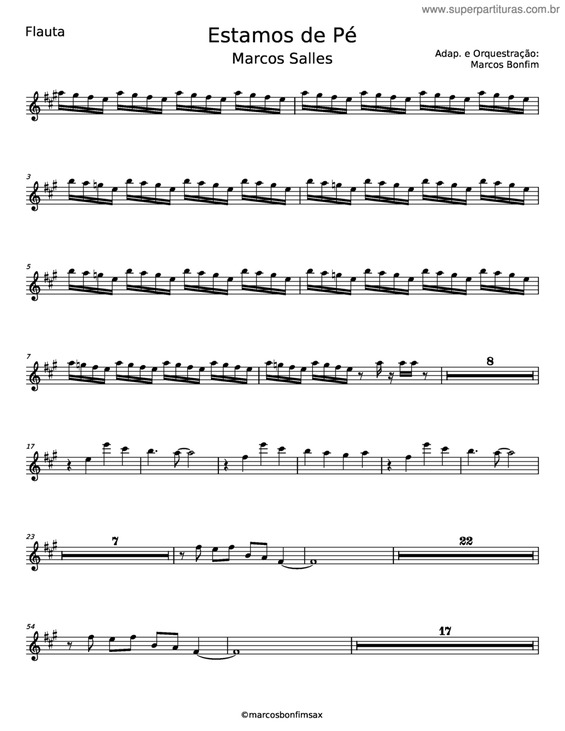 Partitura da música Estamos De Pé v.6