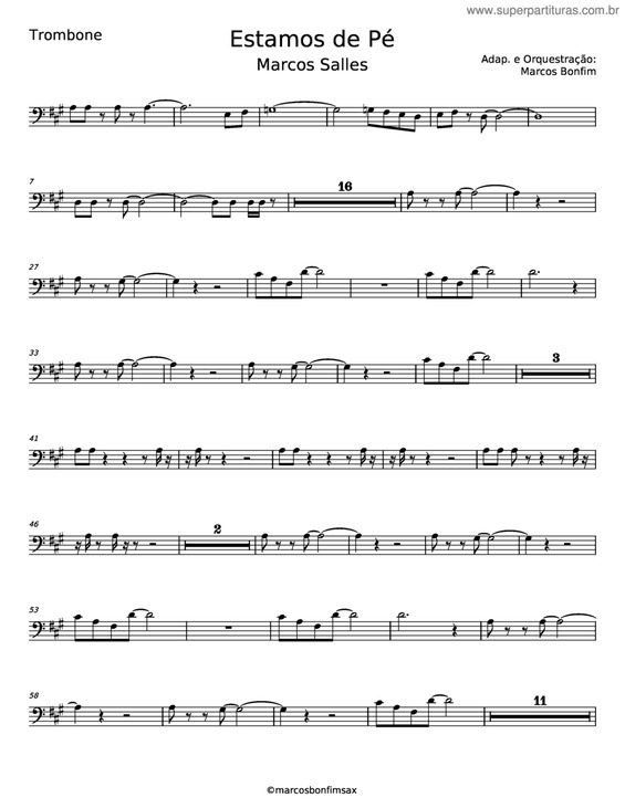 Partitura da música Estamos De Pé v.7