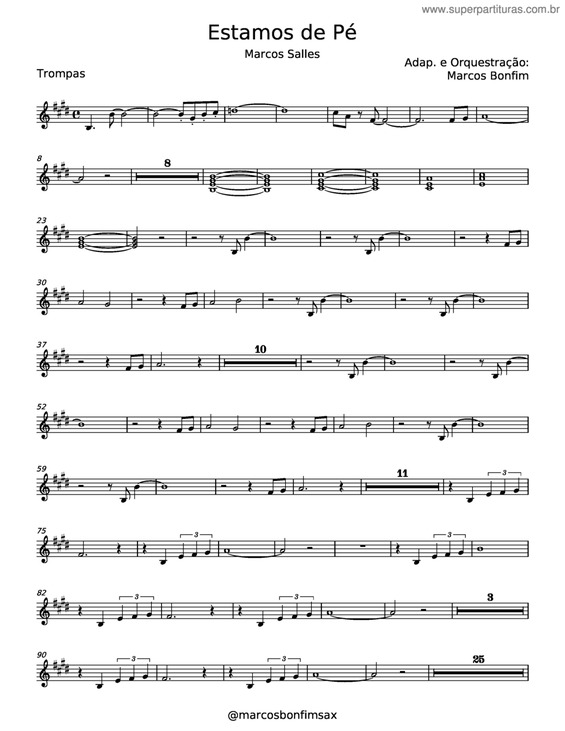 Partitura da música Estamos De Pé v.8