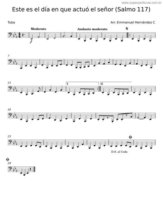 Partitura da música Este Es El Día En Que Actuó El Señor