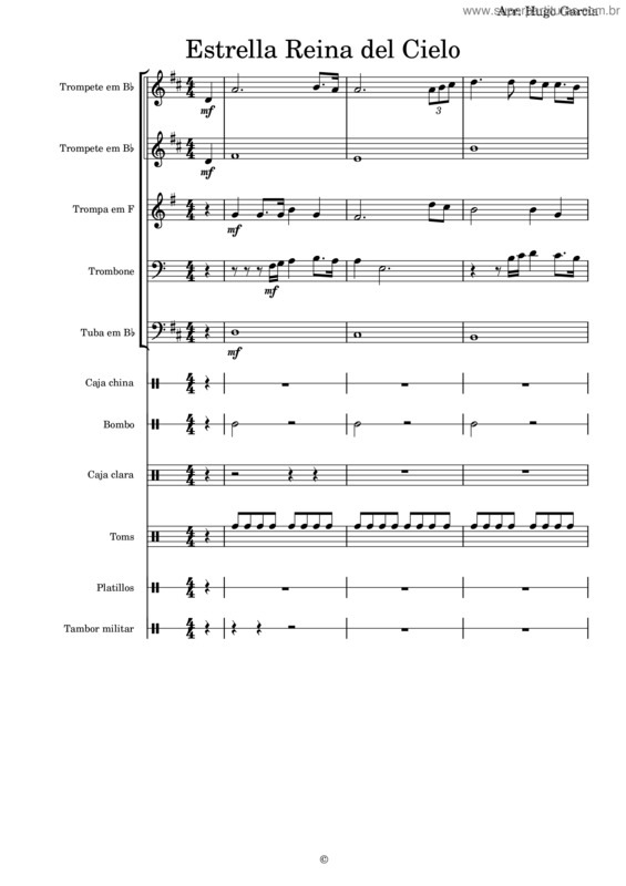 Partitura da música Estrella Reina Del Cielo v.2