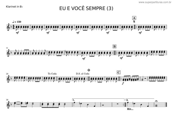 Partitura da música Eu E Você Sempre v.3