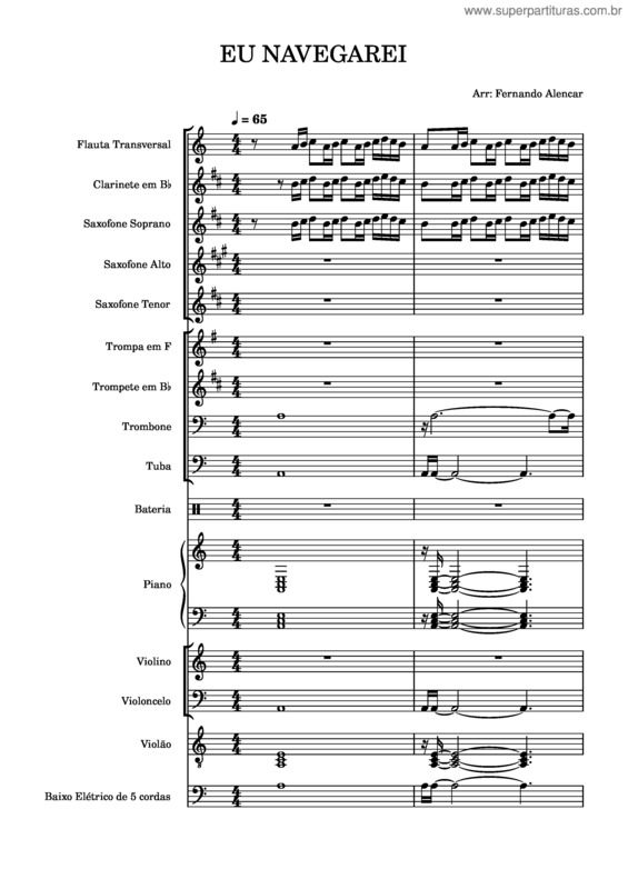 Partitura da música Eu Navegarei No Oceano Do Espirito