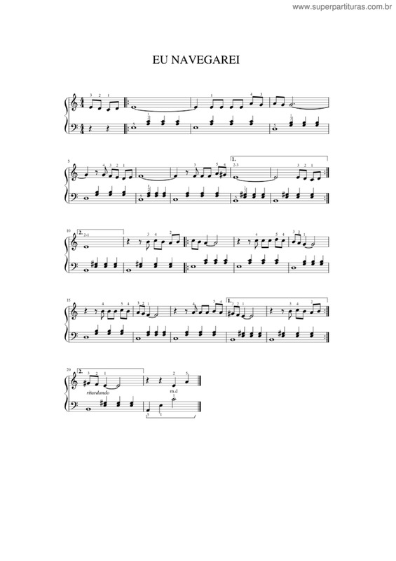 Partitura da música Eu Navegarei v.5