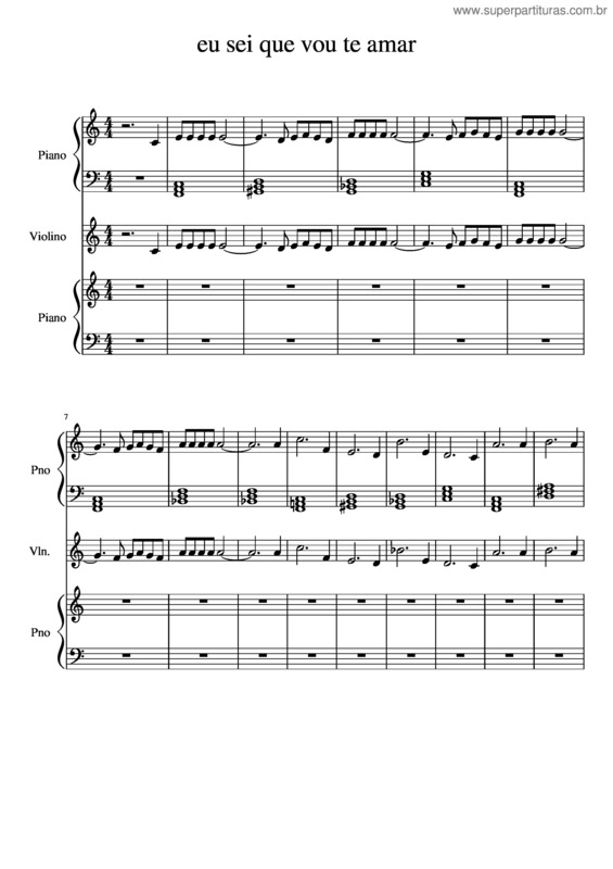 Partitura da música Eu Sei Que Vou Te Amar v.57