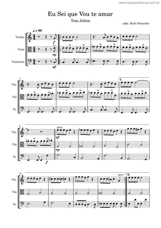 Partitura da música Eu Sei Que Vou Te Amar v.83