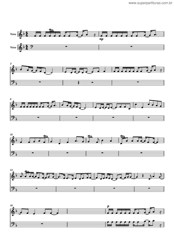 Partitura da música Eu Sou Teu v.2