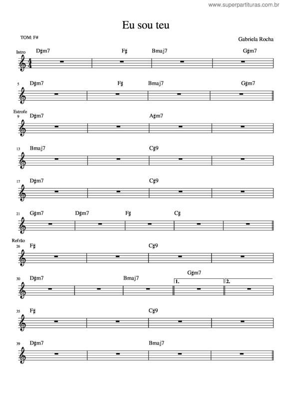 Partitura da música Eu Sou Teu v.3