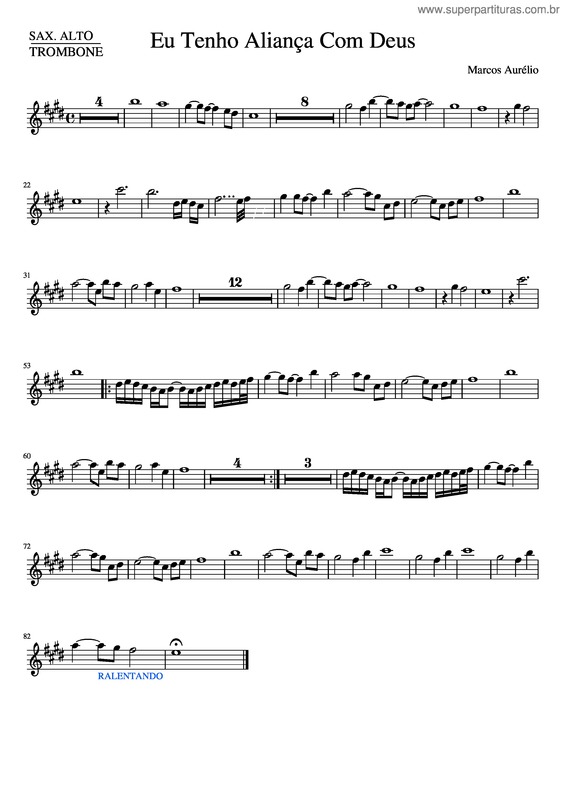 Partitura da música Eu Tenho Aliança Com Deus v.2