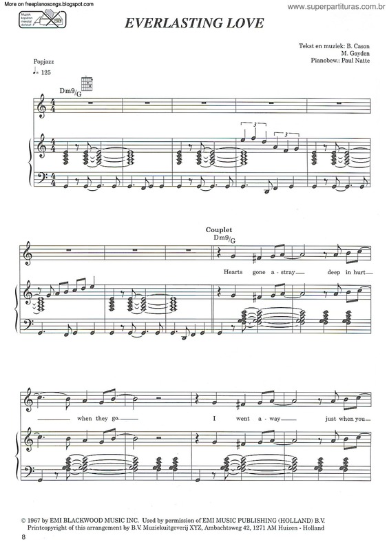 Partitura da música Everlasting Love v.3