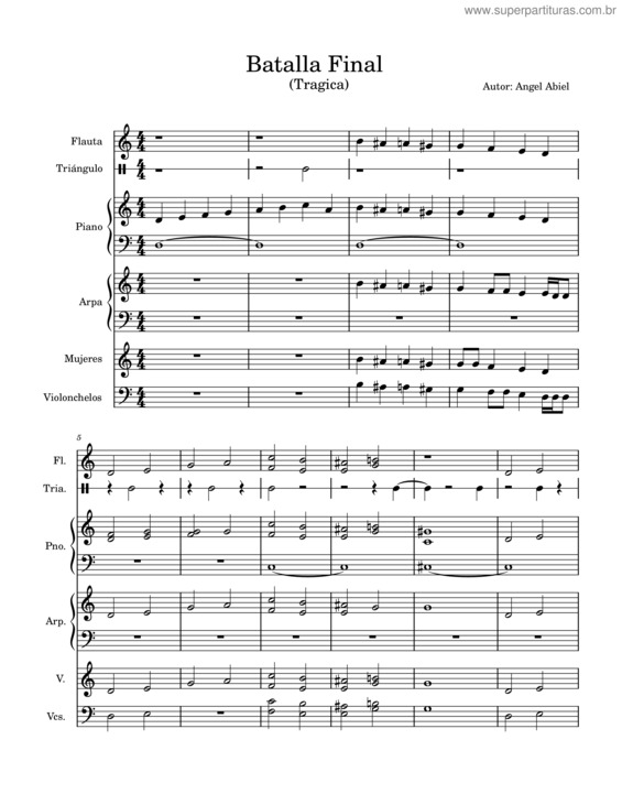 Partitura da música Evidencia 1