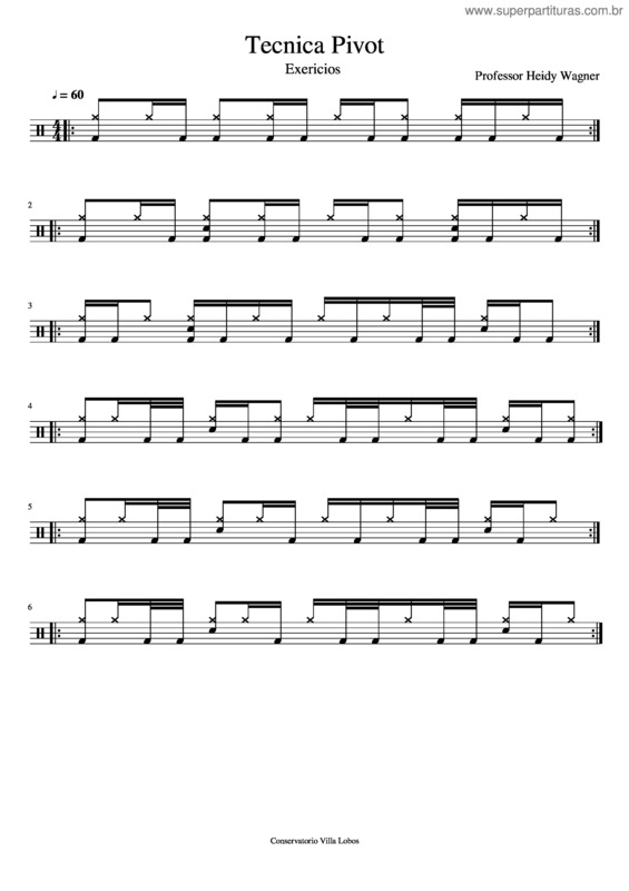 Partitura da música Exercícios Pivot