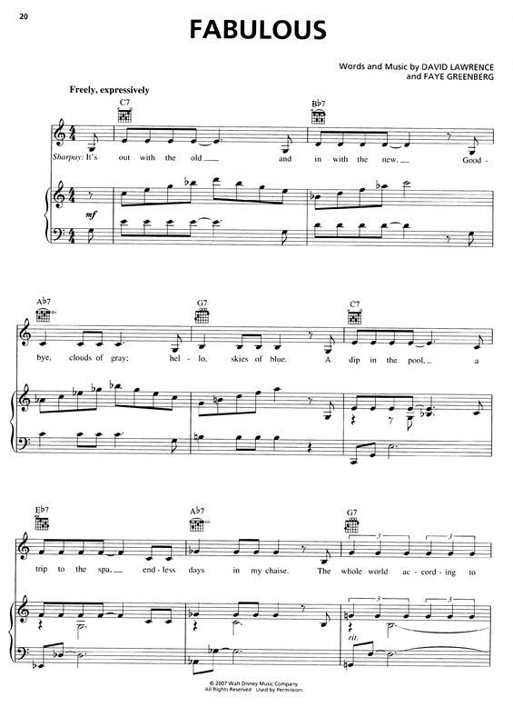 Partitura da música Fabulous