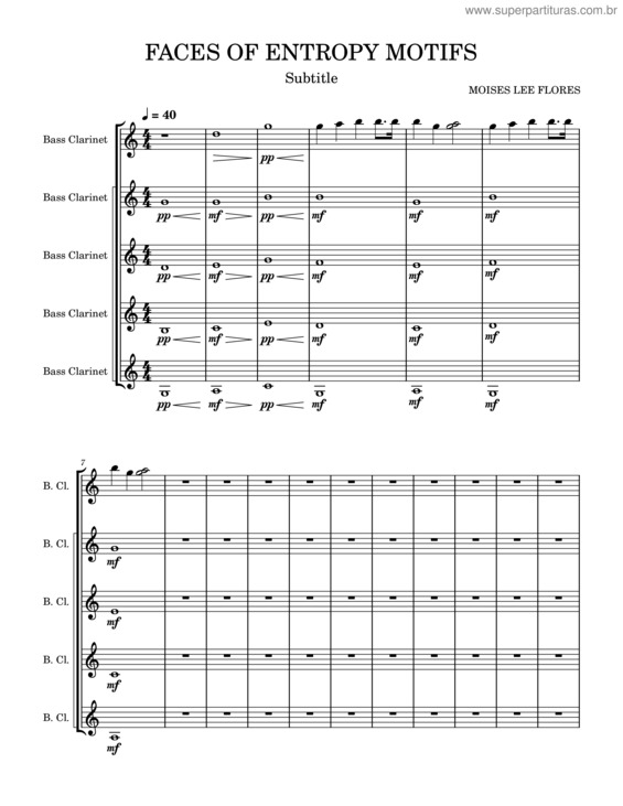 Partitura da música Faces Of Entropy Motifs