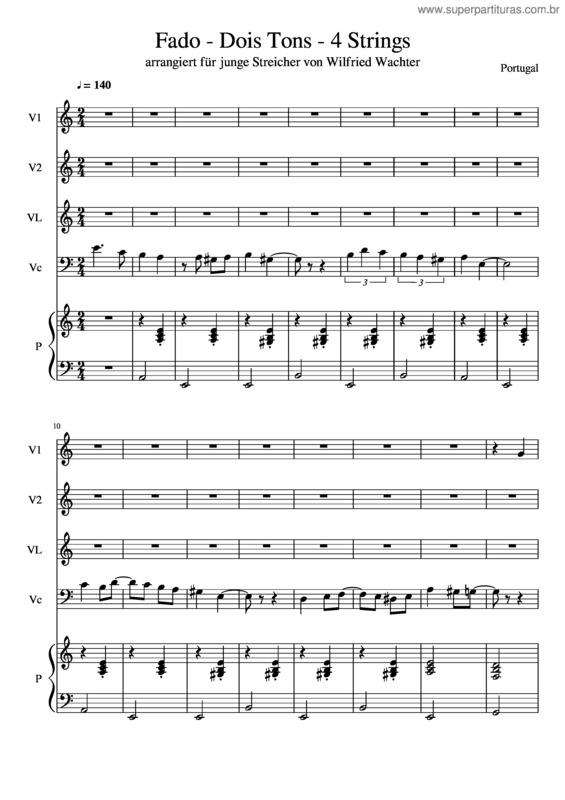 Partitura da música Fado v.6