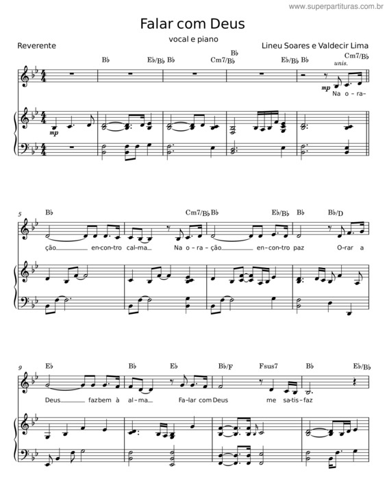 Partitura da música Falar Com Deus v.13