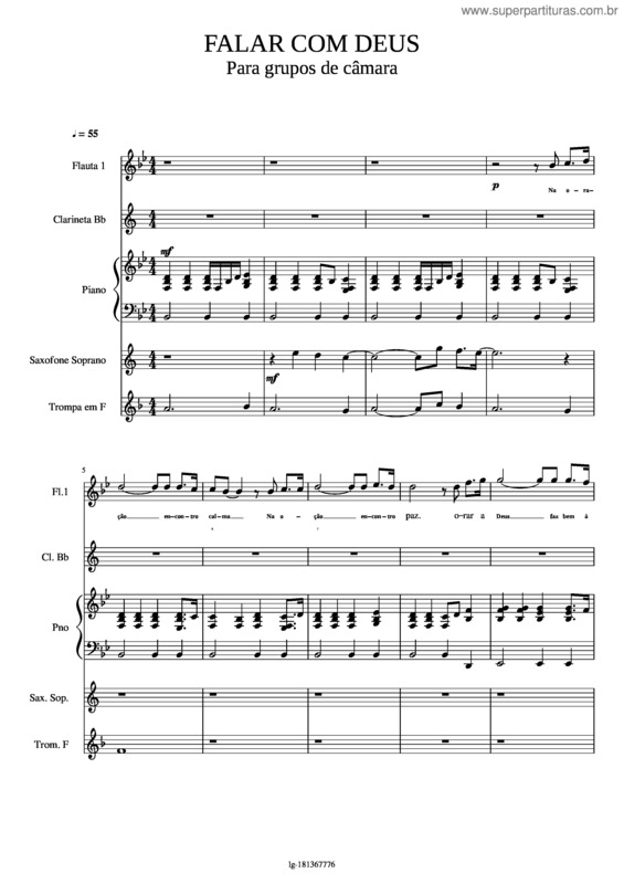 Partitura da música Falar Com Deus v.3