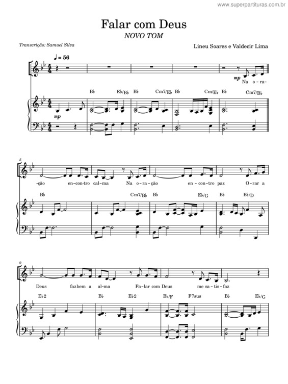 Partitura da música Falar Com Deus v.4