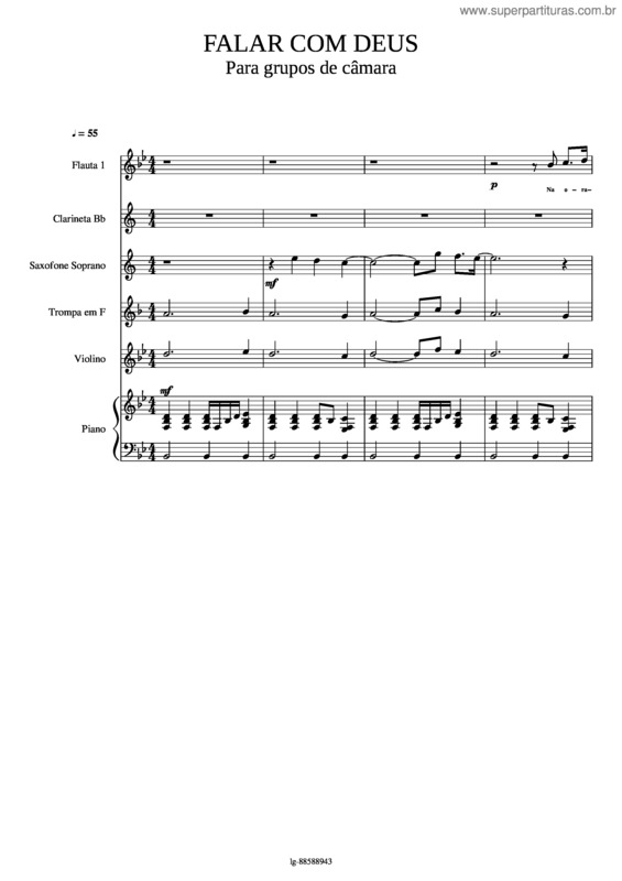 Partitura da música Falar Com Deus v.9